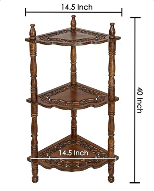 3 Tier Corner Bookshelf Stand | Space-Saving Corner Shelf