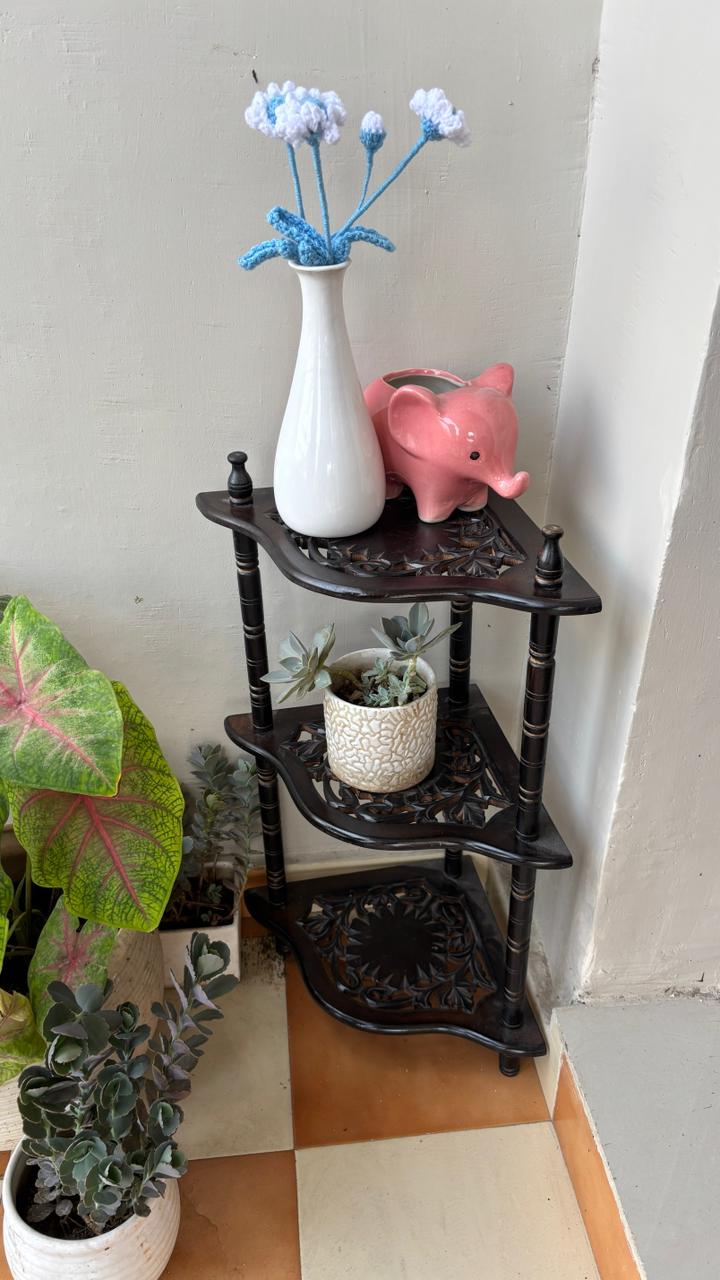 Wooden Planter Stand – 3 Tier Plant Stand for Indoor & Outdoor Use